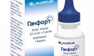 Глазные капли Ганфорт: описание и правила применения для здоровья глаз