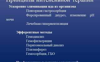 Интенсивная терапия острых отравлений в токсикогенную фазу